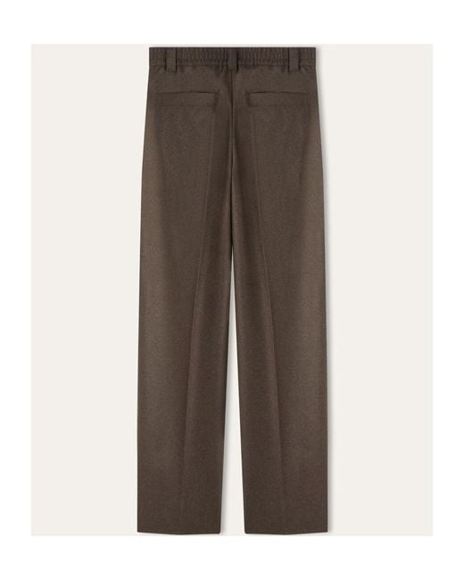 Loro Piana Brown Reinga Straight-Leg Trousers for men