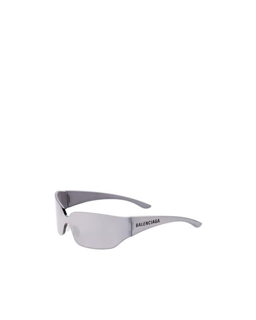 Balenciaga White Eyewear Mono Square Frame Sunglasses for men