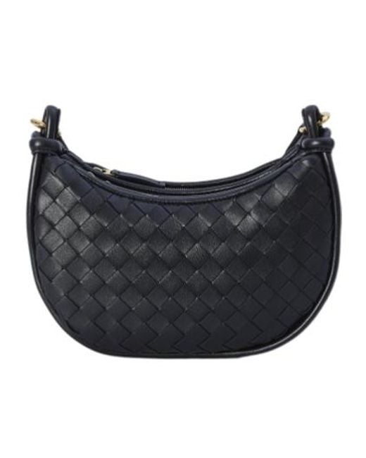 Bottega Veneta Blue Gemelli Intrecciato Shoulder Bag