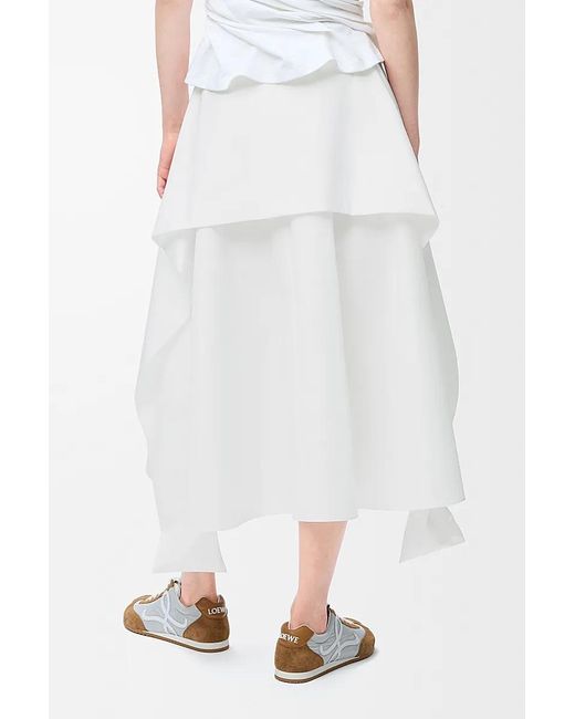 Loewe White Wrap Skirt