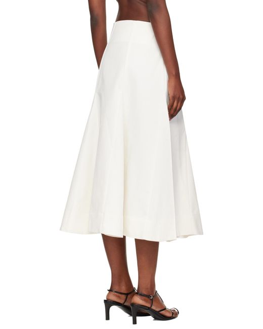 Rohe White A-Line Midi Skirt