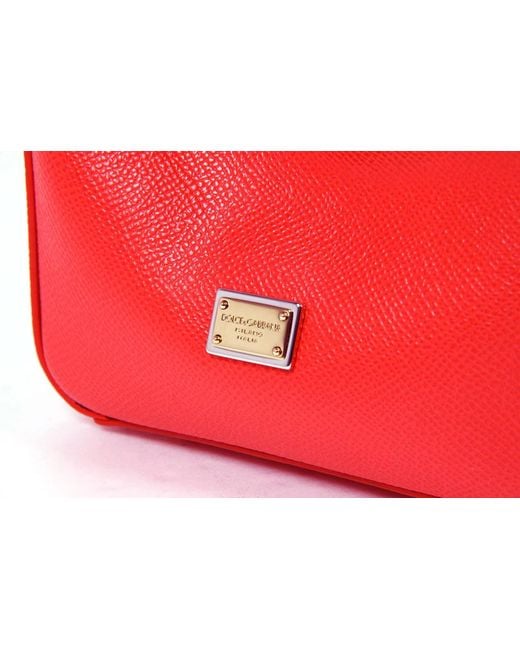 Dolce & Gabbana Red Logo Details Handbag