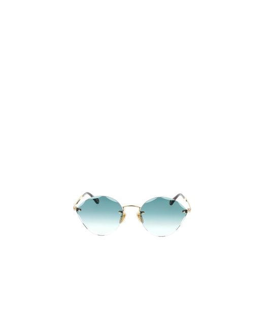 Chloé Blue Chloé Eyewear Geometric-Frame Rimless Sunglasses