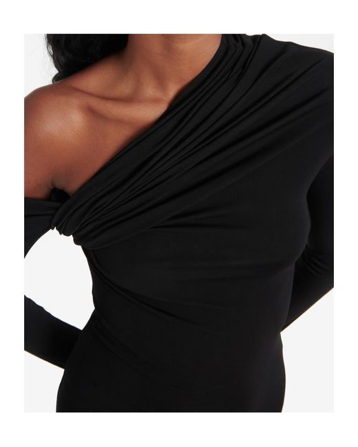Courreges Black Twist One-Shoulder Dress