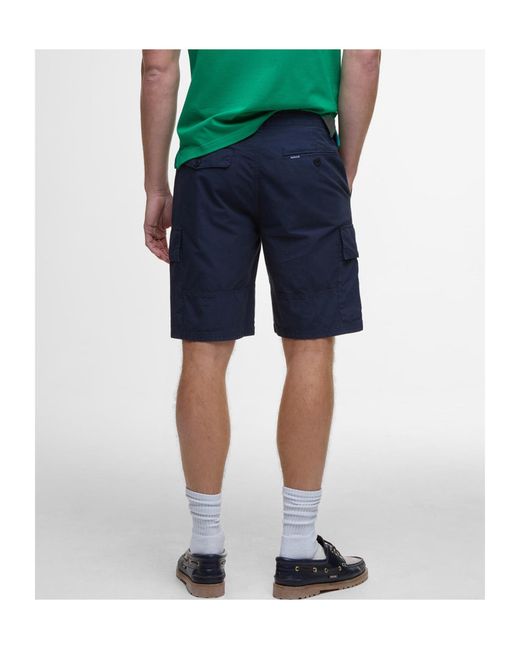 Barbour Blue Logo Patch Cargo Shorts for men