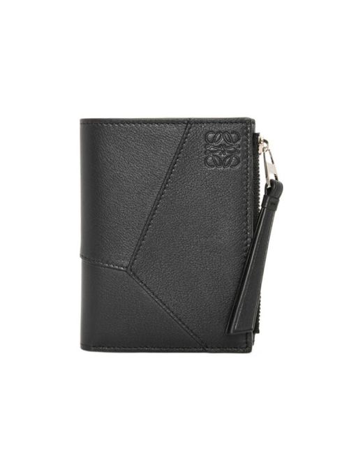 Loewe Gray Puzzle Edge Slim Compact Wallet for men