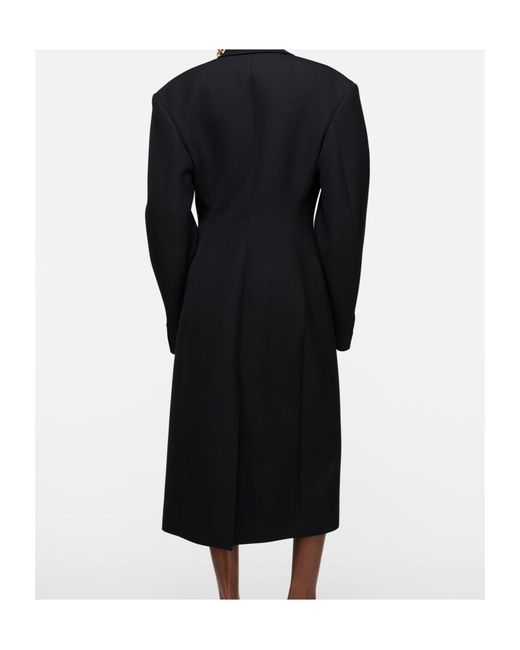 Acne Black Wool Double-Breasted Coat