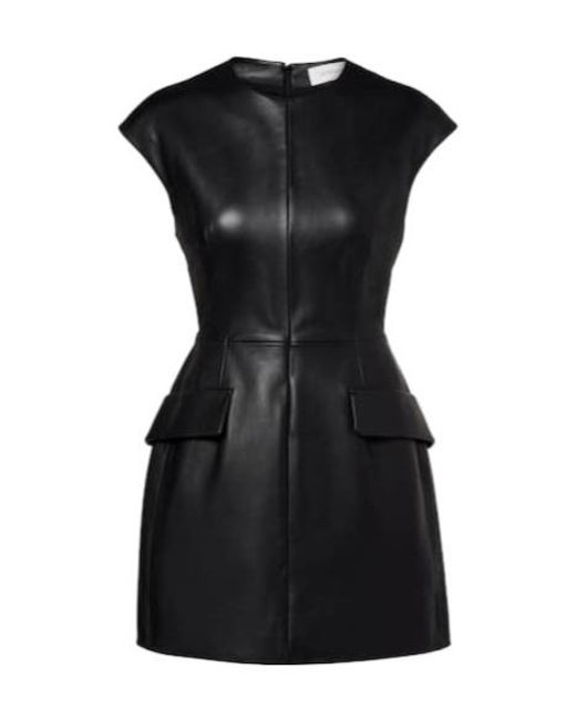 Sportmax Black Terfrite Leather Minidress