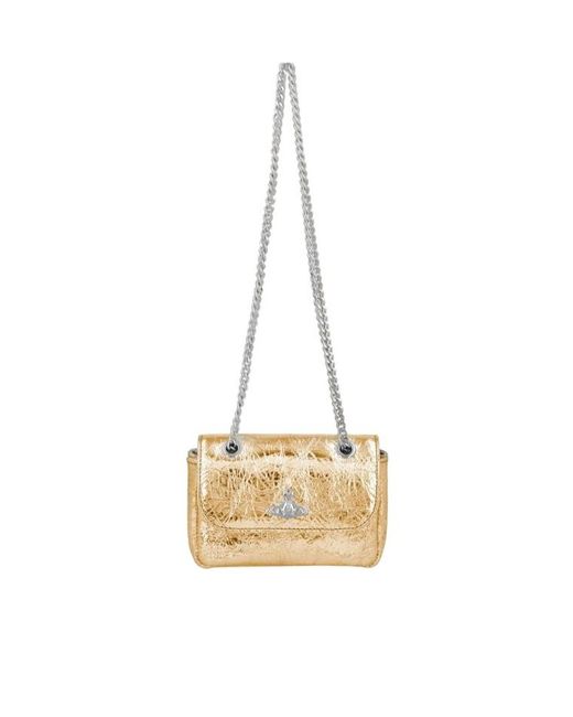 Vivienne Westwood Metallic Flap Shoulder Bag