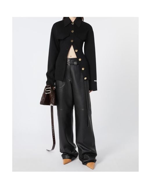 Sportmax Gray Garbo Belted Trousers