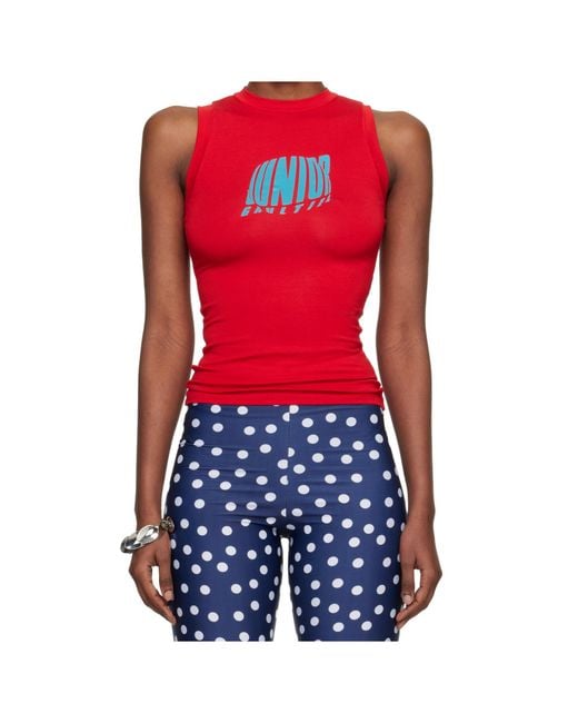 Jean Paul Gaultier Red The Junior Gaultier Tank Top