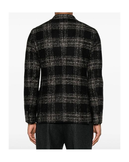 Tagliatore Black Long-Sleeve Blazer for men