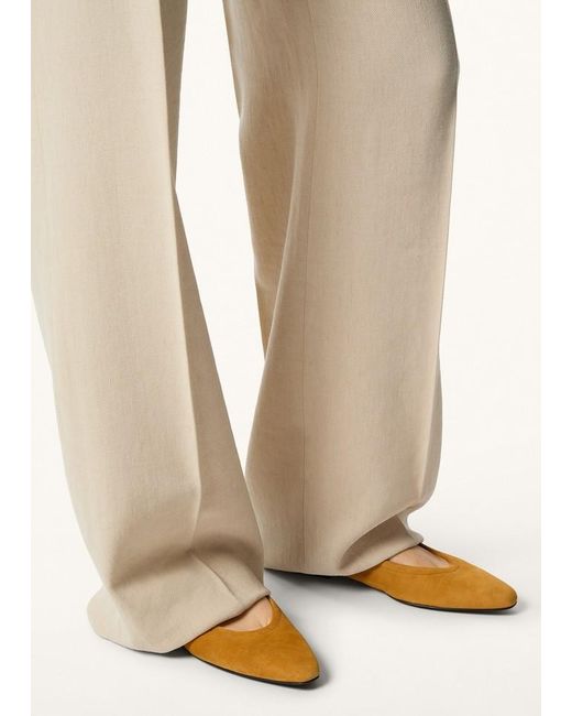 Loro Piana Brown Primula Round Toe Slip-On Flats