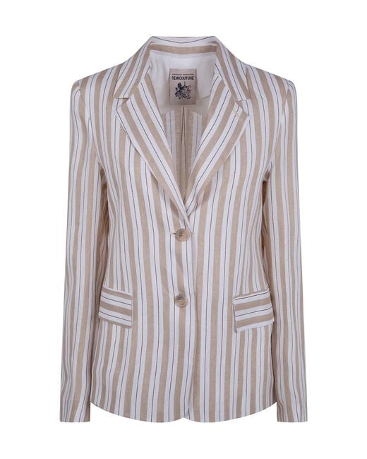 Semicouture Multicolor Kitty Striped Blazer