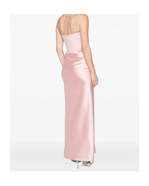Solace London Pink Off-The-Shoulder Dress