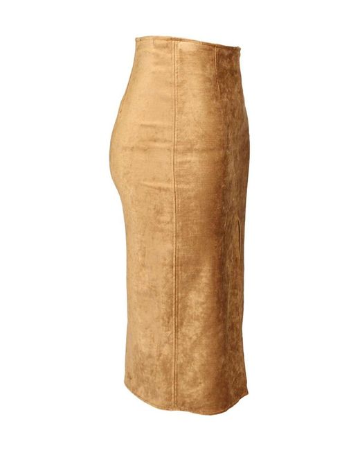 Forte_forte Natural Stretch Velvet Pencil Skirt