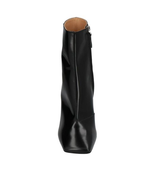 Maison Margiela Black Two-Tone Genuine Leather Ankle Boots