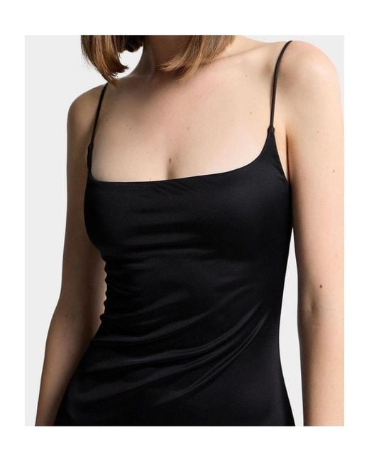 DSquared² Black Draped Front Strap Dress