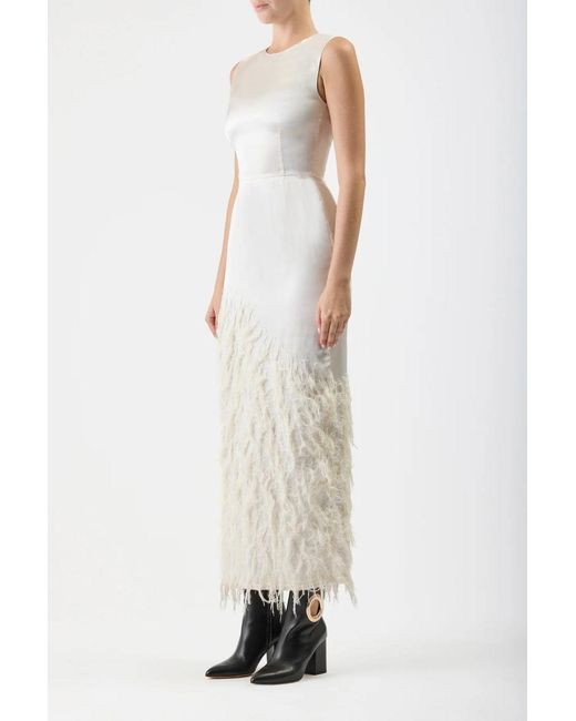 Gabriela Hearst White Maslow Organza Midi Dress
