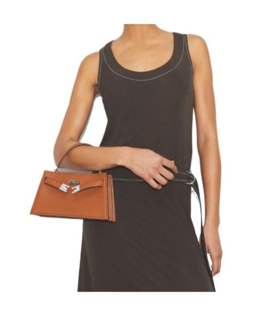 Tory Burch Gray Mini Lee Radziwill Top-Handle Bag