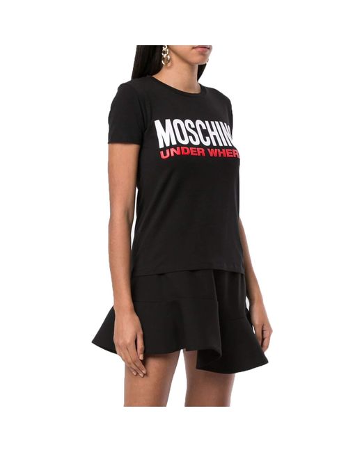 Moschino Black Printed T-Shirt