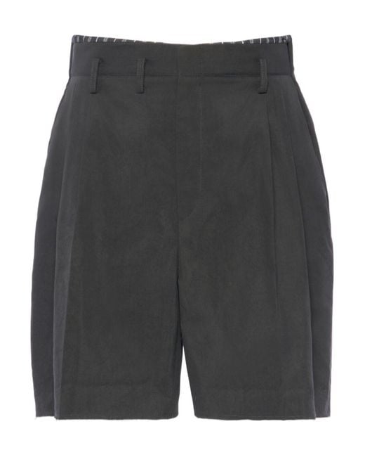 Maison Margiela Gray Pleated Tailored Shorts for men