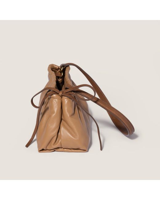 Miu Miu Brown Logo Tote Bag