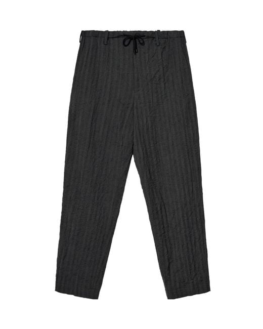 Dries Van Noten Gray Elastic Waist Casual Pants for men