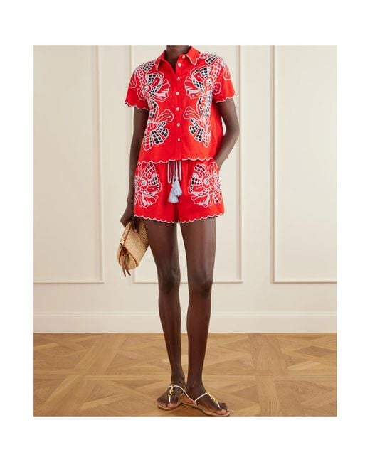 Farm Rio Red Short-Sleeved Shirt