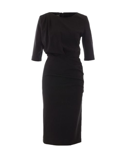 Pinko Black Round-Neck Dress
