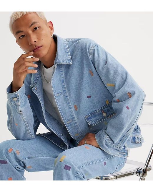 Levi's Blue Utility Denim Trucker Jacket for men
