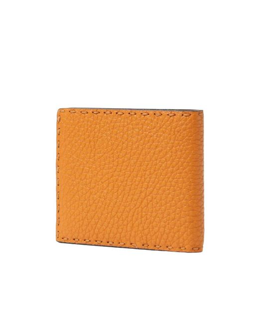 Fendi Orange Selleria Wallet for men
