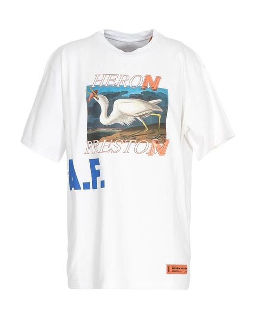 Heron Preston White Logo Print Short-Sleeved T-Shirt for men