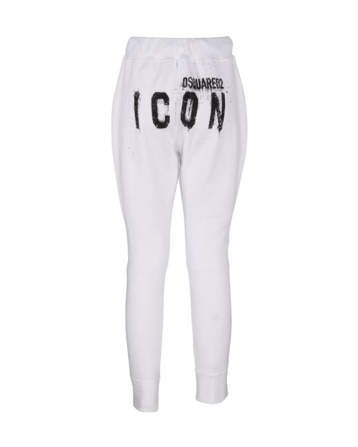 DSquared² Gray Logo Printed Drawstring Track Pants