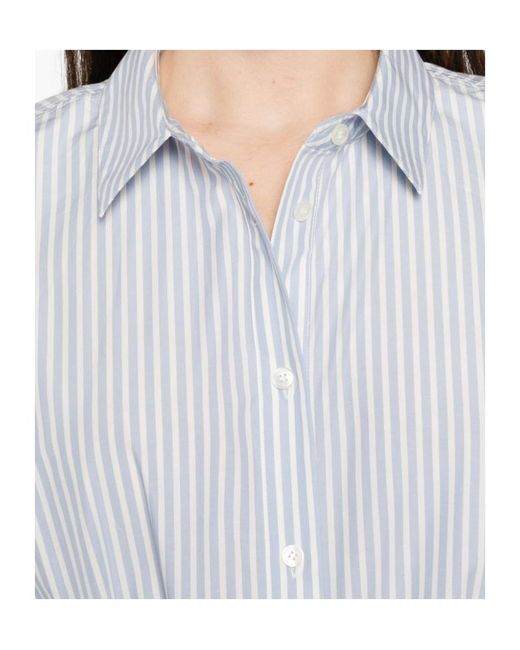 Woolrich White Long Sleeved Striped Shirt