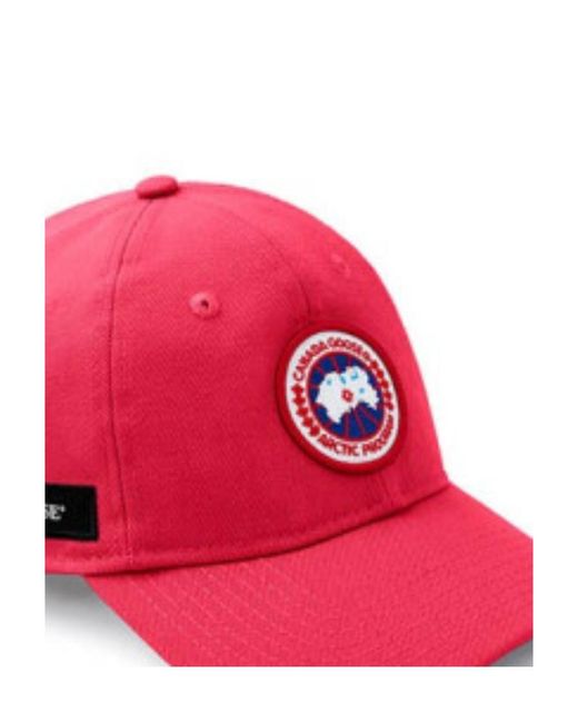 Canada Goose Pink Logo-Patch Baseball Cap for men