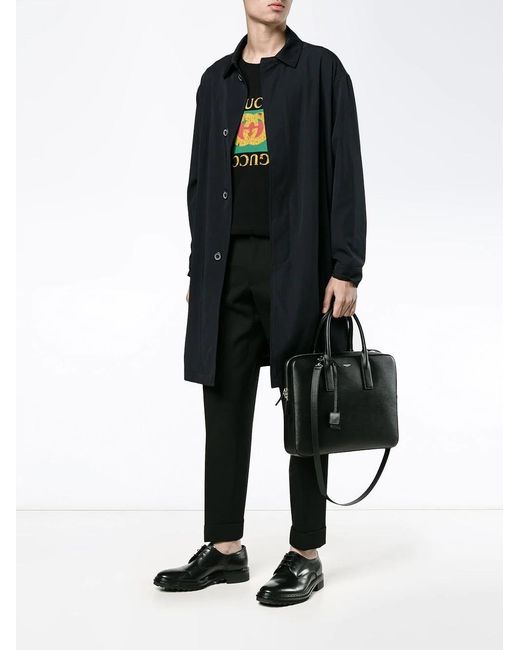 Saint Laurent Black Small Museum Briefcase for men
