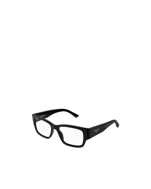 Balenciaga Black Eyewear Rectangle Frame Glasses for men
