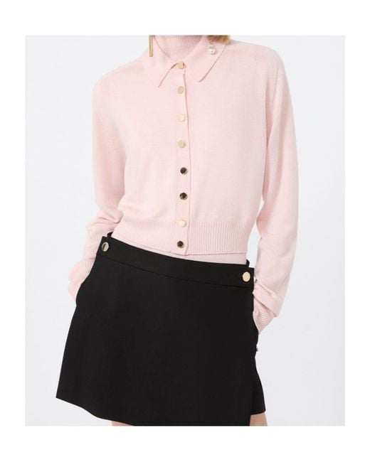 Max Mara Pink Sportmax Spxlirica Button-Up Knitted Cardigan
