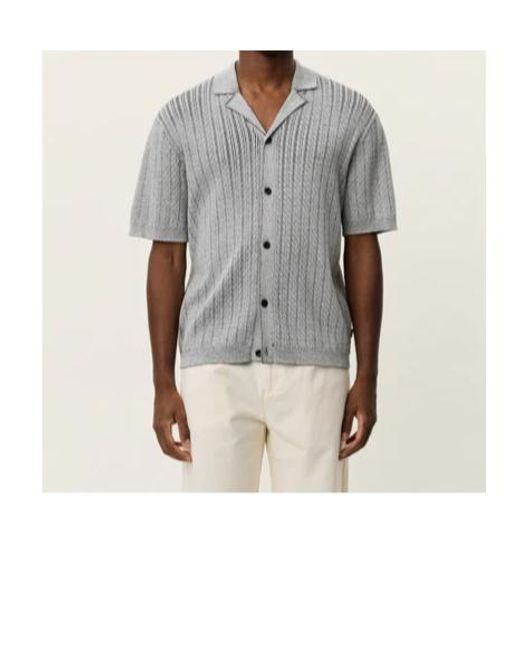 Les Deux Gray Evan Knitted Shirt for men