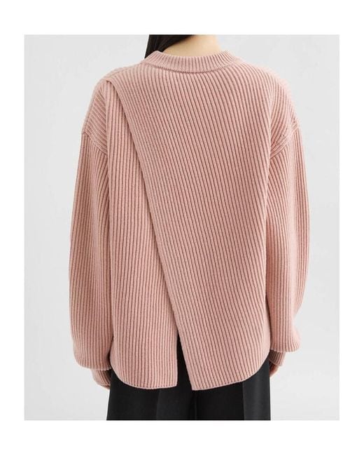 Jil Sander Pink Midweight Crew-Neck Jumper
