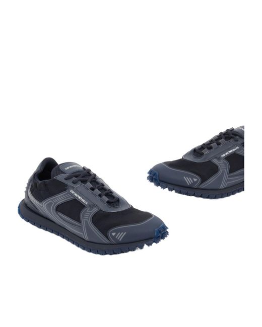 Emporio Armani Blue Sneakers for men