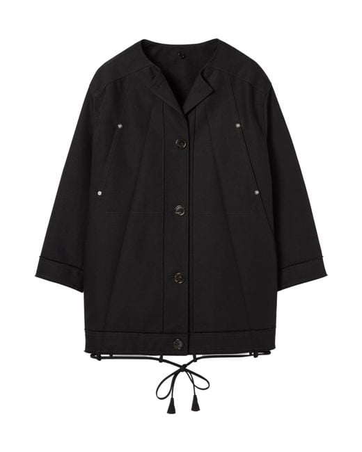 Gucci Black Drawstring Short Car Coat
