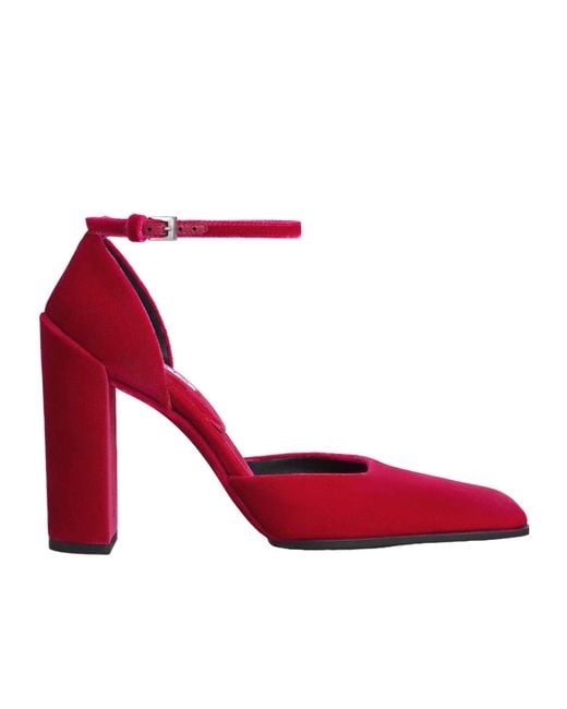 Alaïa Red Square-Toed High Heels