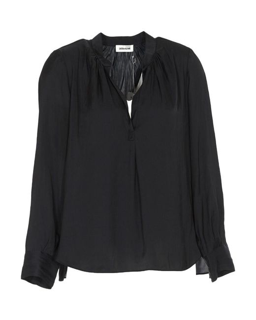 Zadig & Voltaire Black Tink Tunic Blouse