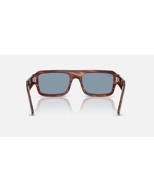 Ray-Ban Blue Lukas Rectangular Sunglasses for men