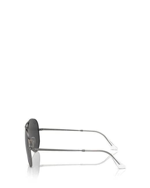Ray-Ban Black Aviator Titanium Sunglasses for men