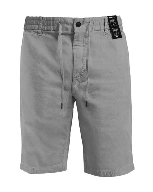 Boss Gray Relaxed Fit Drawstring Shorts for men