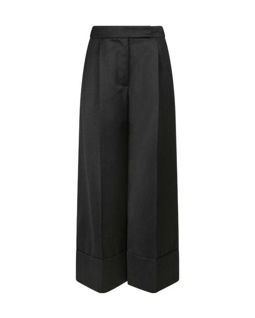 Simone Rocha Black Cropped Wide-Leg Pants
