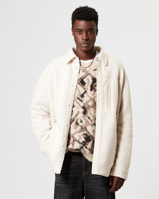 Isabel Marant Natural Maja Logo Patch Jacket for men